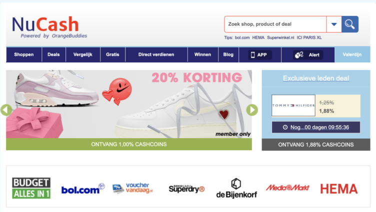 screenshot Nucash cashback